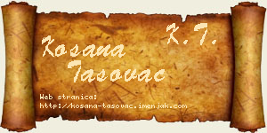 Kosana Tasovac vizit kartica